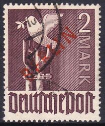 1949  Freimarken: Rotaufdruck  Berlin