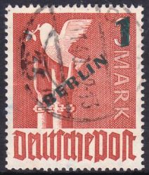 1949  Freimarken: Grnaufdruck Berlin