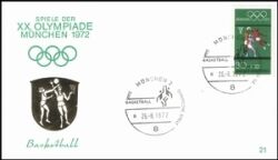 1972  Olympische Sommerspiele Sonderstempel - Basketball