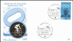 1972  Olympische Sommerspiele Sonderstempel - Radfahren