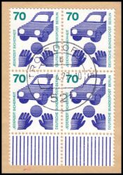 1973  Freimarken: Unfallverhütung aus Bogen