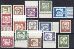 1961  Freimarken: Bedeutende Deutsche - kompl.