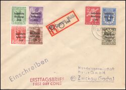 1948  Freimarken mit Aufdruck