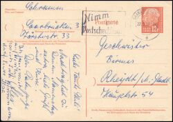 1957  Ganzsache - Heuss-Kopf
