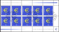 2002  Einführung der Euro-Münzen und Banknoten