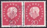 1959  Freimarken: Bundespräsident Theodor Heuss aus...