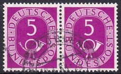 1951  Freimarke: Posthorn aus Bogen
