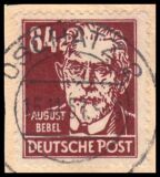 1952  Freimarken: Persönlichkeiten - August Bebel
