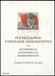 1956  70. Geburtstag von Ernst Thälmann - Block