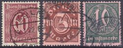 1921  Dienstmarken: Wertziffern