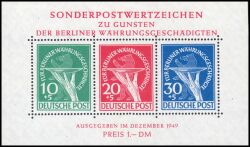 1949  Für Berliner Währungsgeschädigte - Block