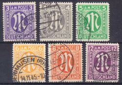 0 1945  Freimarken: AM-Post  englischer Druck