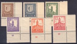 1946  Freimarken: sogen. Abschiedsserie ohne Wz.