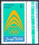 1971  Spendenmarke mit Frankaturkraft vom Seitenrand