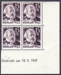 1947  Freimarke: Persönlichkeiten mit Druckdatum