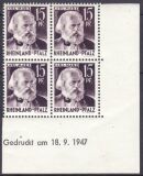 1947  Freimarke: Persönlichkeiten mit Druckdatum