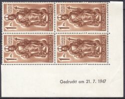 1947  Freimarke: Ansichten mit Druckdatum