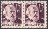 1947  Freimarke: Persönlichkeiten in Type I + II