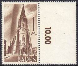 1947  Freimarke: Ansichten mit gezähntem Randfeld