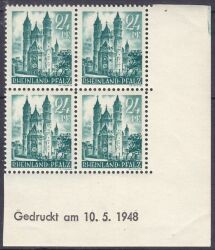 1948  Freimarke: Ansichten mit Druckdatum