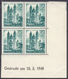 1948  Freimarke: Ansichten mit Druckdatum