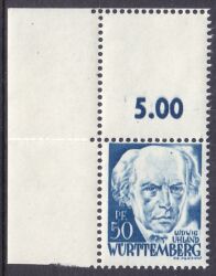 1948  Freimarke: Persönlichkeiten mit gezähntem Randfeld