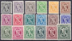 0 1945  Freimarken: AM-Post  deutscher Druck