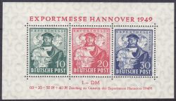 1949  Blockausgabe: Exportmesse Hannover