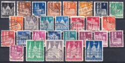 1948  Freimarken: Bautenserie - weit gezähnt