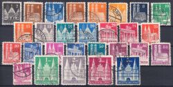 1948  Freimarken: Bautenserie - weit gezähnt