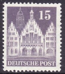 1948  Freimarken: Bautenserie - eng gezähnt