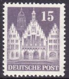 1948  Freimarken: Bautenserie - eng gezähnt