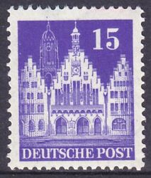1948  Freimarken: Bautenserie - eng gezhnt