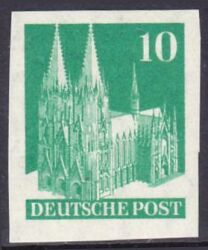 1948  Freimarken: Bautenserie - ungezähnt