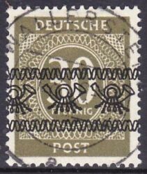 1948  Freimarken: Ziffernserie mit Bandaufdruck  63 I