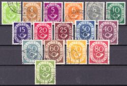 1951  Freimarken: Posthorn im kompl. Satz