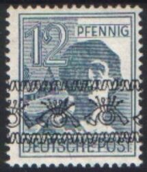 1948  Freimarken: Arbeiterserie mit Bandaufdruck