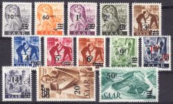 1947  Freimarken: Berufe und Ansichten mit Aufdruck II