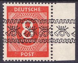 1948  Freimarken: Ziffernserie mit Bandaufdruck  53 I  K