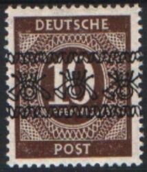 1948  Freimarken: Ziffernserie mit Bandaufdruck  54 I  K