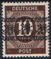 1948  Freimarken: Ziffernserie mit Bandaufdruck  54 I  K