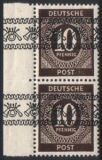 1948  Freimarken: Ziffernserie mit Bandaufdruck  54 I  K