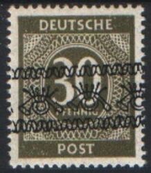 1948  Freimarken: Ziffernserie mit Bandaufdruck  63 I  K