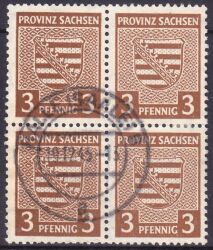 1945  Freimarken: Provinzwappen mit Wz. 1 X