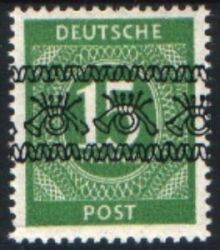 1948  Freimarken: Ziffernserie mit Bandaufdruck  58 I  K