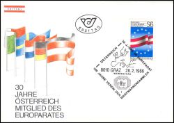 1986  Österreich - 30 Jahre Mitglied im Europarat