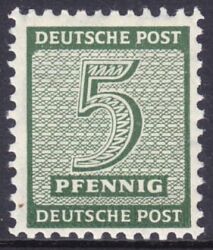1945  Freimarken: Ziffern  ( I ) mit amtl. Zähnung