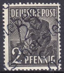 1948  Freimarke mit Bezirksstempel-Aufdruck - 166