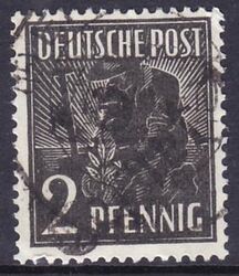 1948  Freimarke mit Bezirksstempel-Aufdruck - 166