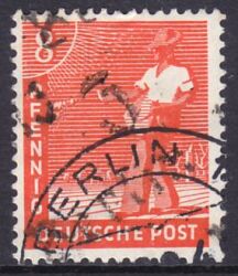 1948  Freimarke mit Bezirksstempel-Aufdruck - 168